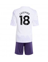 Otroške Nogometnih dresov Manchester United Casemiro #18 Gostujoči 2025-26 Kratki rokavi (+ hlače)